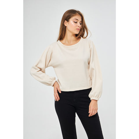 Offwhite Boatneck Oversized Sweatshirt | Montivo Pakistan