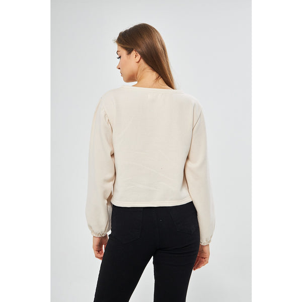 Offwhite Boatneck Oversized Sweatshirt | Montivo Pakistan