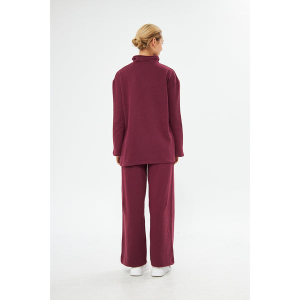 Burgundy Sweat Matching Set | Montivo Pakistan