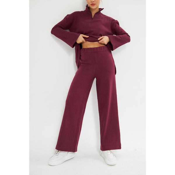 Burgundy Sweat Matching Set | Montivo Pakistan