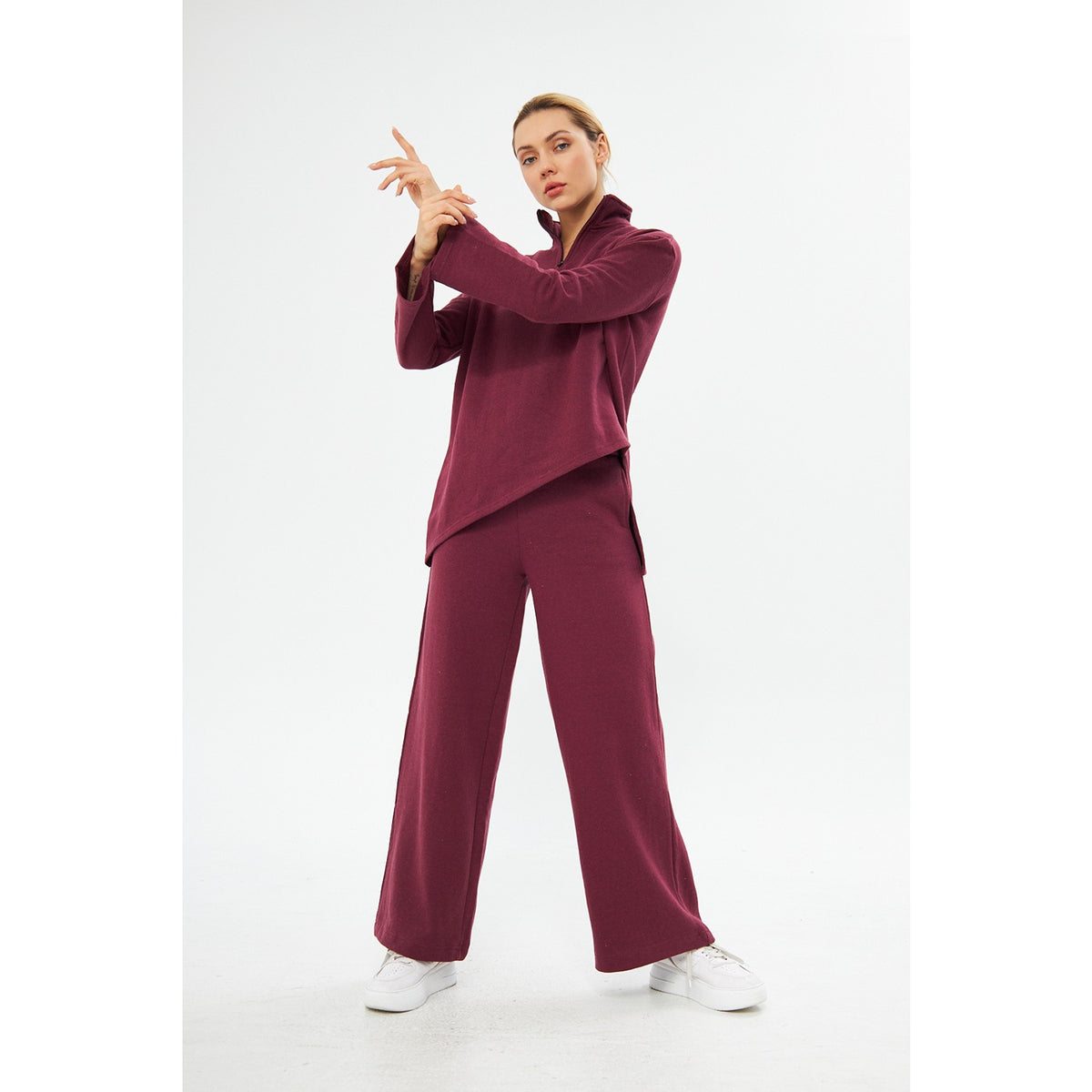 Burgundy Sweat Matching Set | Montivo Pakistan