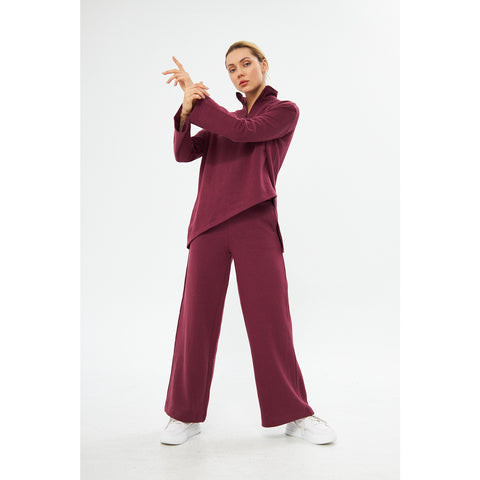 Burgundy Sweat Matching Set | Montivo Pakistan