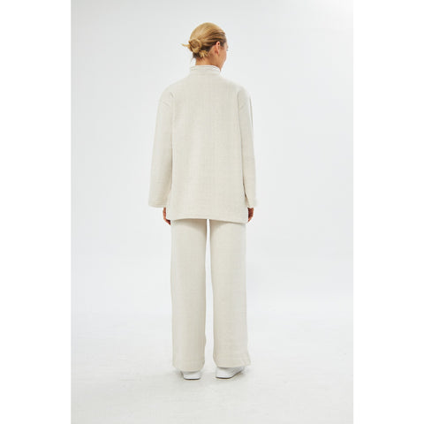 White Melange Sweat Matching Set | Montivo Pakistan