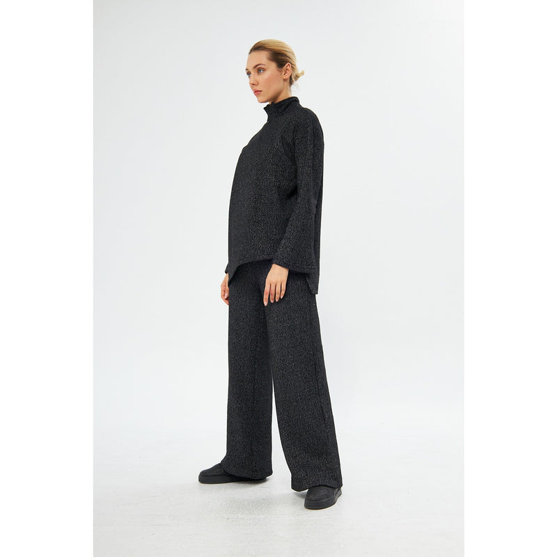 Black Melange Sweat Matching Set | Montivo Pakistan