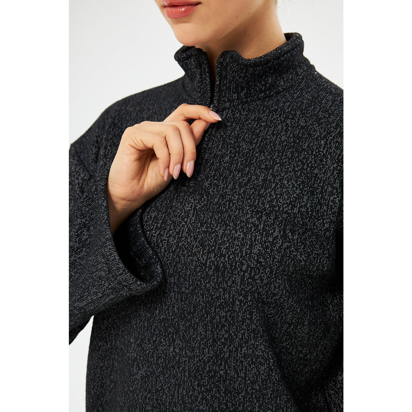 Black Melange Sweat Matching Set | Montivo Pakistan