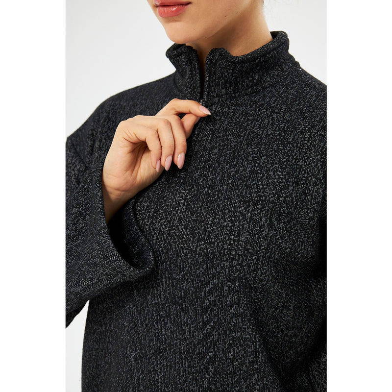 Black Melange Sweat Matching Set | Montivo Pakistan