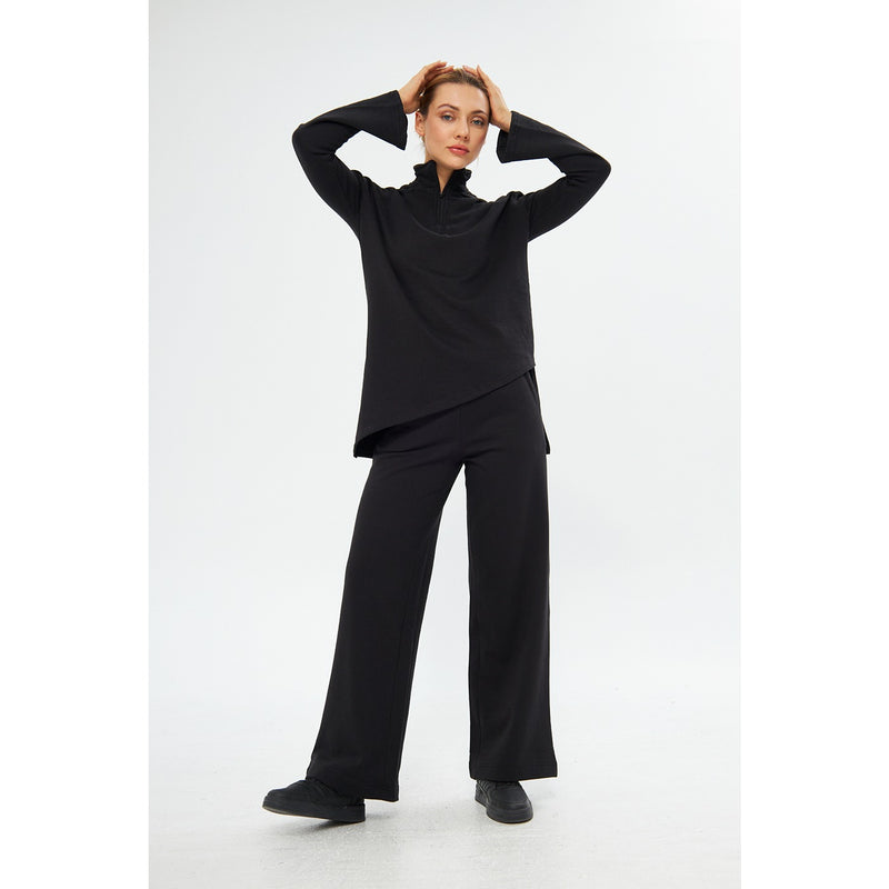 Black Solid Sweat Matching Set | Montivo Pakistan