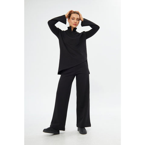 Black Solid Sweat Matching Set | Montivo Pakistan