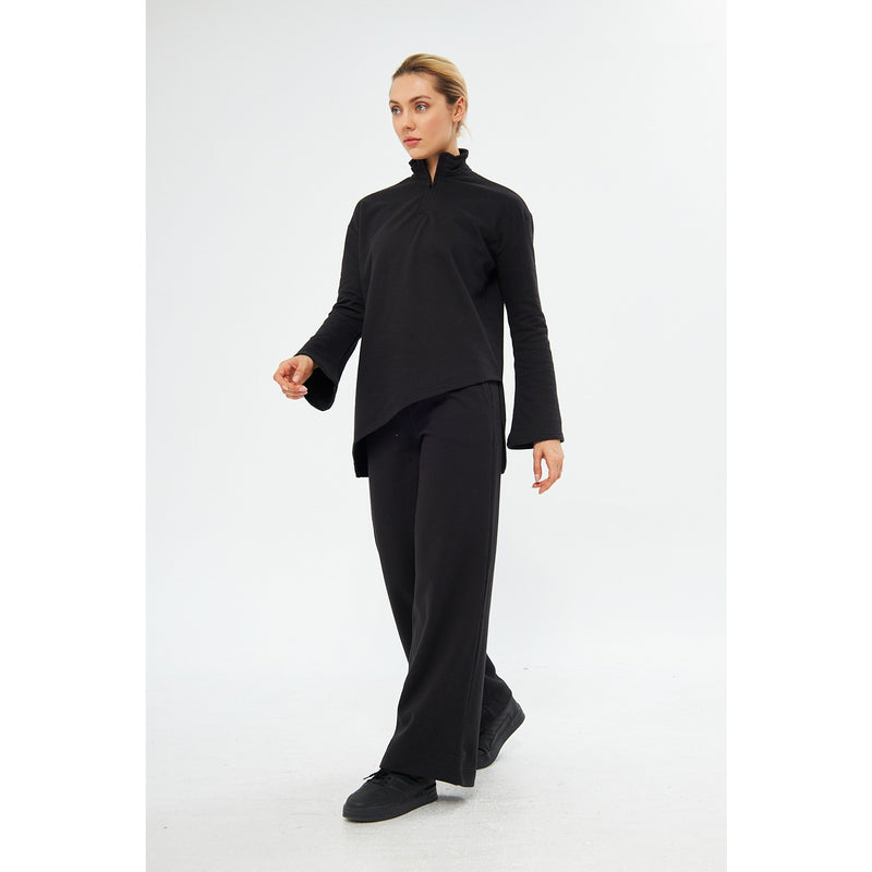 Black Solid Sweat Matching Set | Montivo Pakistan