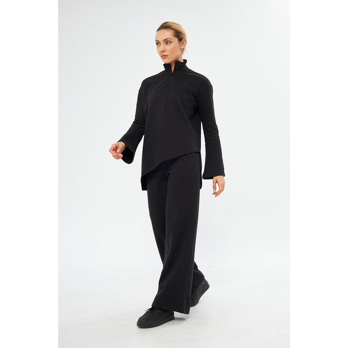 Black Solid Sweat Matching Set | Montivo Pakistan