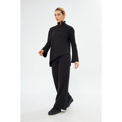 Black Solid Sweat Matching Set | Montivo Pakistan