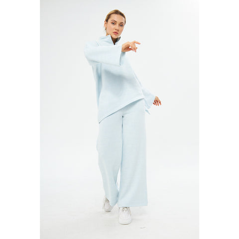 Sky Melange Sweat Matching Set | Montivo Pakistan