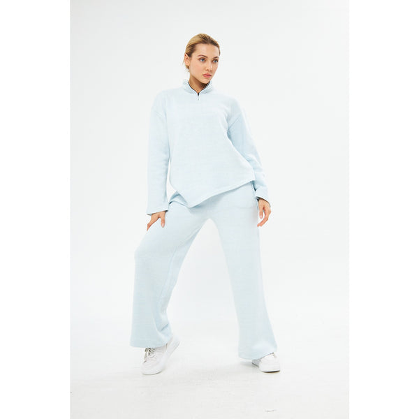 Sky Melange Sweat Matching Set | Montivo Pakistan
