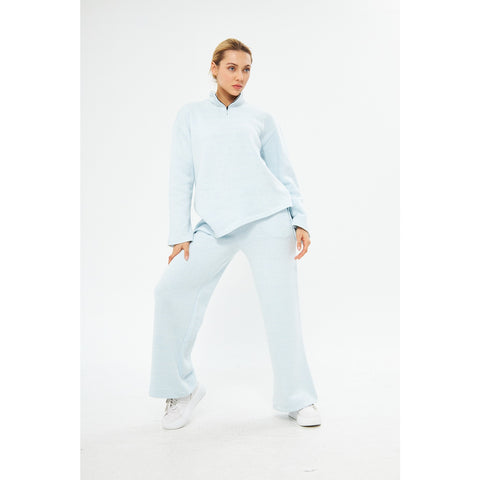 Sky Melange Sweat Matching Set | Montivo Pakistan