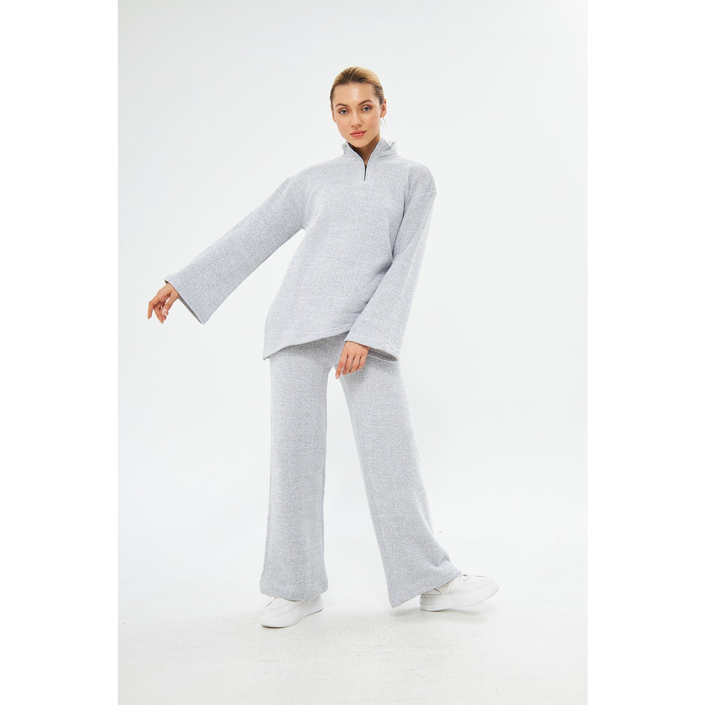 Grey Melange Sweat Matching Set | Montivo Pakistan