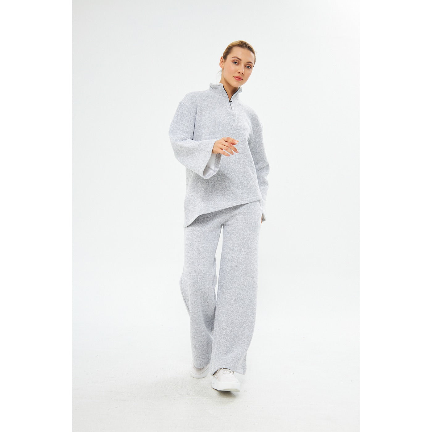 Grey Melange Sweat Matching Set | Montivo Pakistan