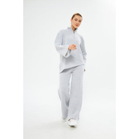 Grey Melange Sweat Matching Set | Montivo Pakistan