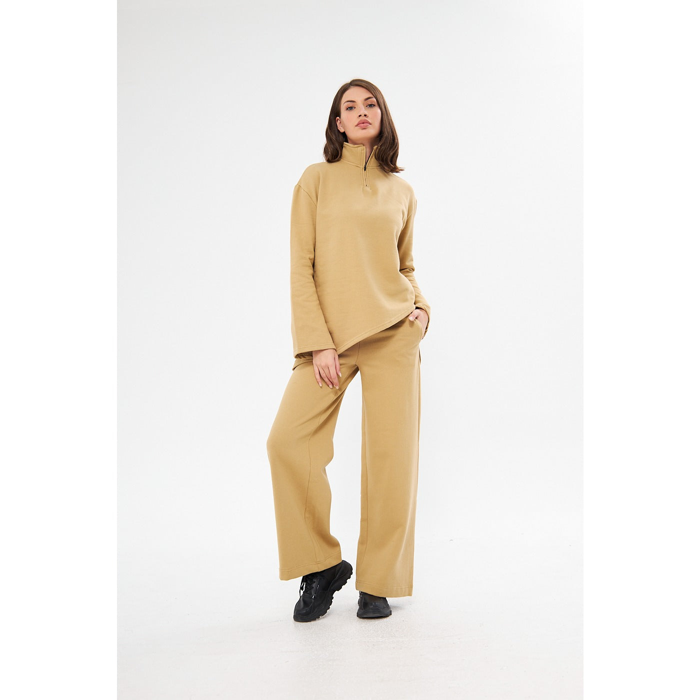 Beige Solid Sweat Matching Set | Montivo Pakistan