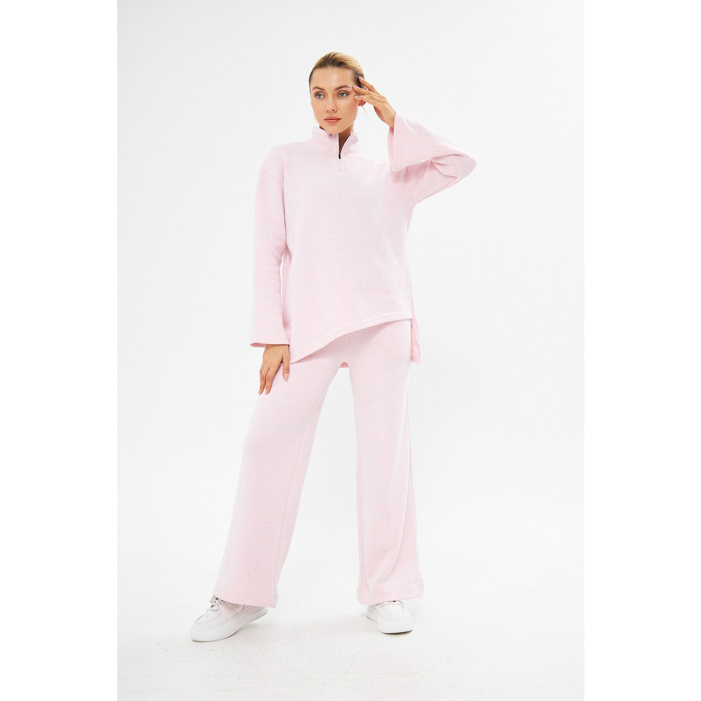 Pink Melange Sweat Matching Set | Montivo Pakistan