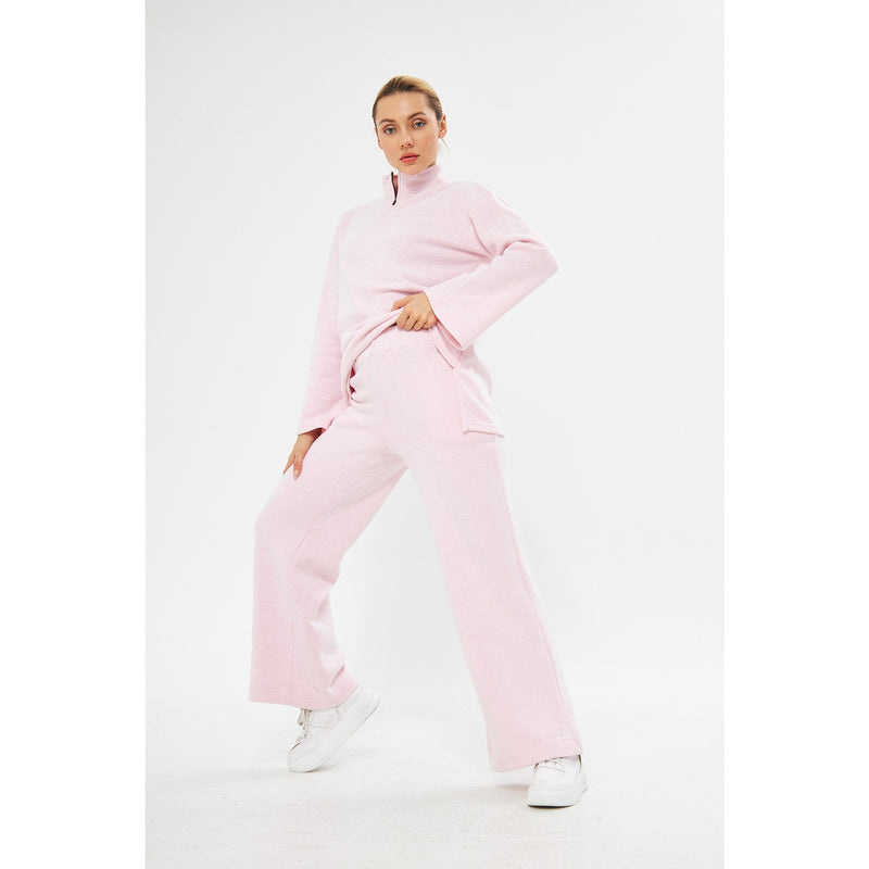 Pink Melange Sweat Matching Set | Montivo Pakistan