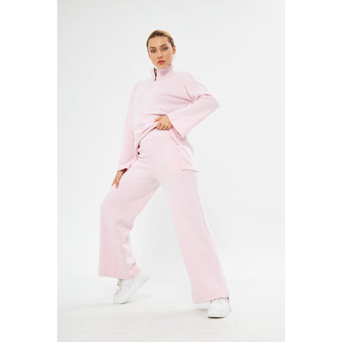 Pink Melange Sweat Matching Set | Montivo Pakistan