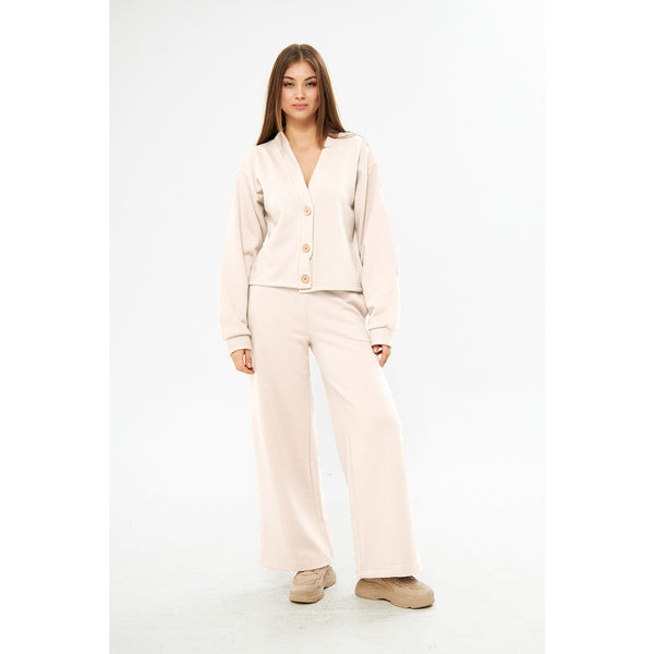 Cream Pink Solid Matching Set | Montivo Pakistan