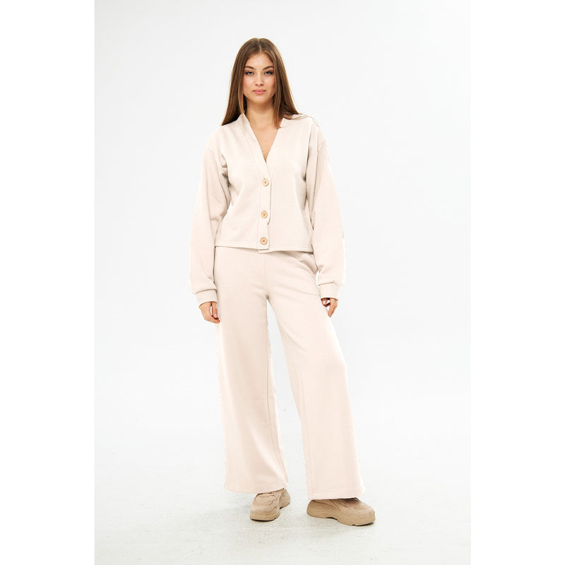 Cream Pink Solid Matching Set | Montivo Pakistan