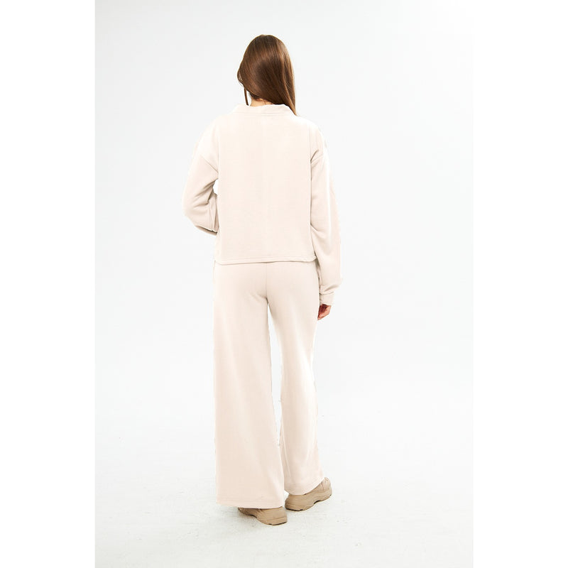 Cream Pink Solid Matching Set | Montivo Pakistan