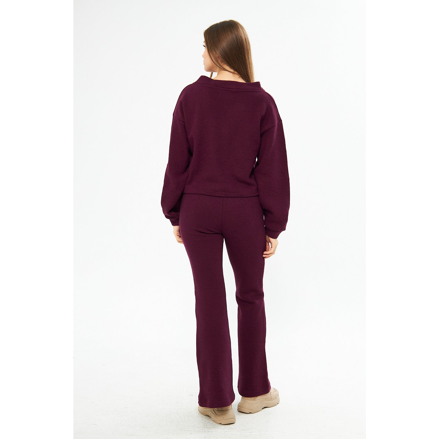 Burgundy Textured Button Cardigan | Montivo Pakistan