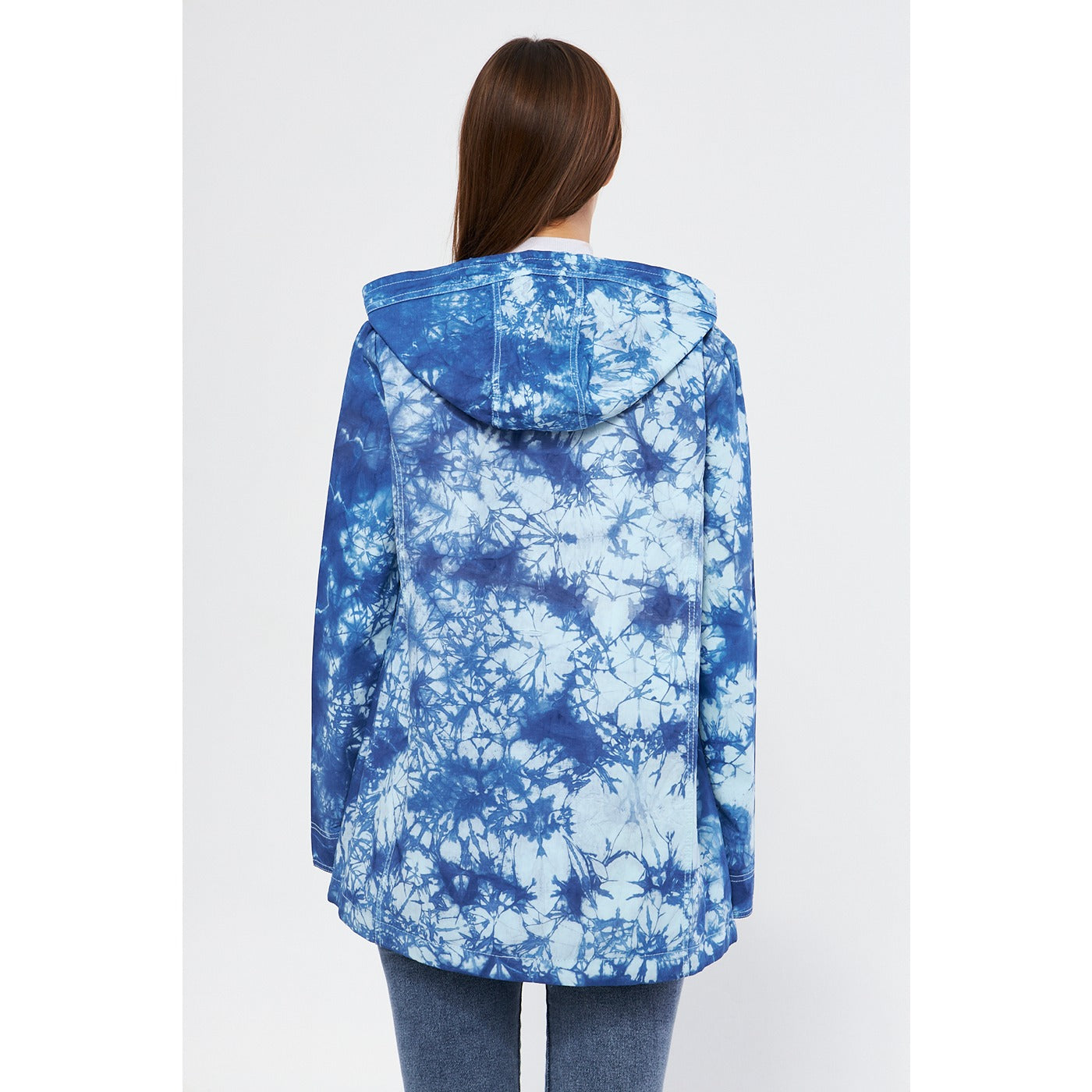 Bright Blue Tie Dye Button Down Hoodie | Montivo Pakistan