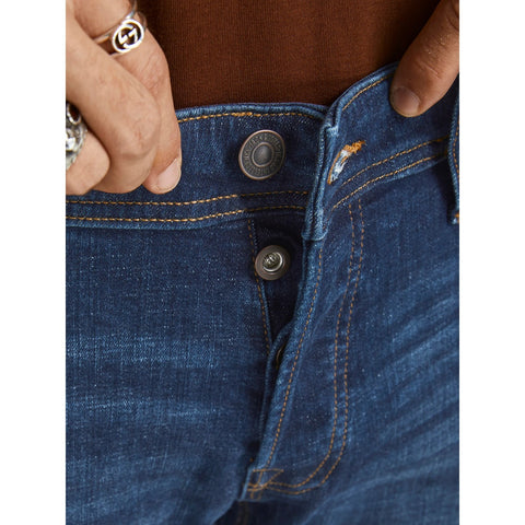 JJ Slim Mid Blue Button Fly Jeans | Montivo Pakistan