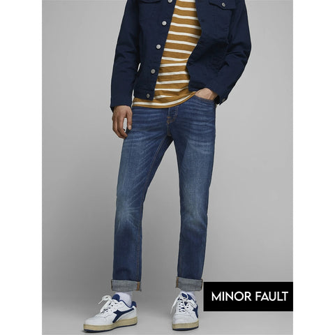 (Minor Fault) Slim Straight Blue Jeans | Montivo Pakistan