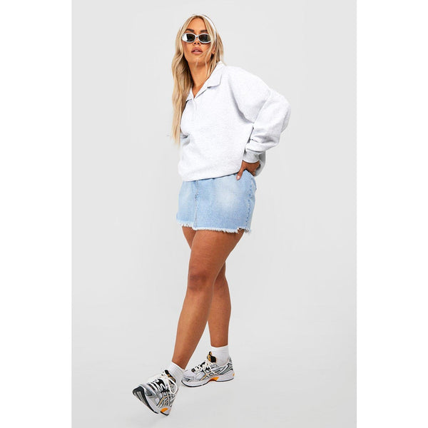 Grey Oversized Collared Sweatshirt | Montivo Pakistan