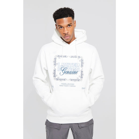Limited Edition White Printed Hoodie | Montivo Pakistan