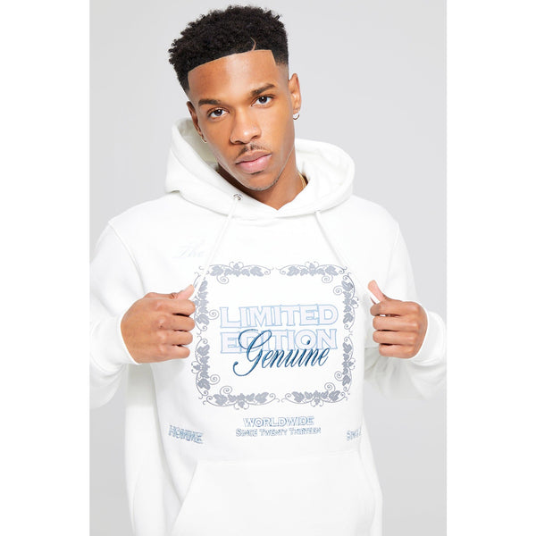 Limited Edition White Printed Hoodie | Montivo Pakistan