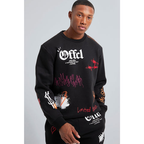 Official Graffiti Black Sweatshirt | Montivo Pakistan