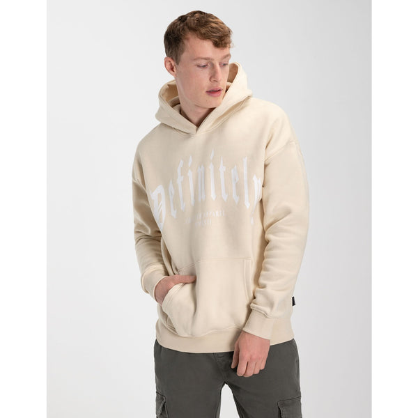 Definitely Cream Oversized Hoodie | Montivo Pakistan