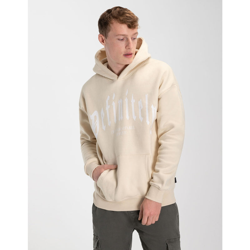 Definitely Cream Oversized Hoodie | Montivo Pakistan