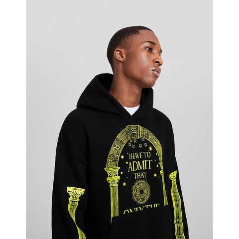 Black Oversized Printed Hoodie | Montivo Pakistan