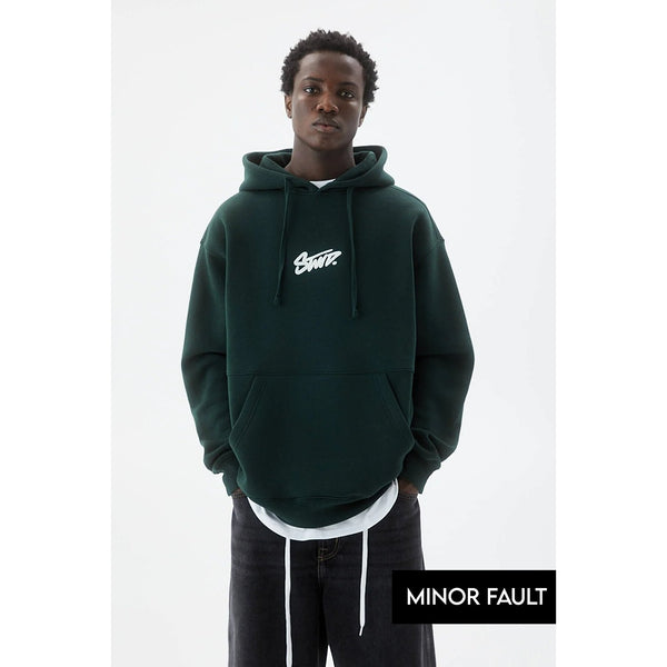 (Minor Fault) Green Logo Hooded Sweatshirt | Montivo Pakistan