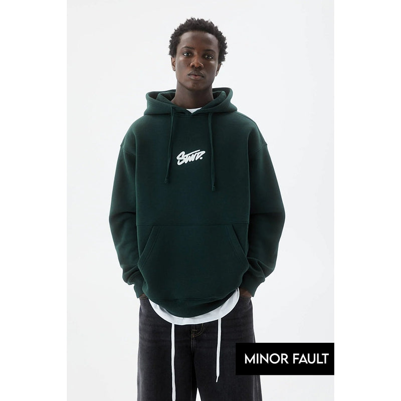 (Minor Fault) Green Logo Hooded Sweatshirt | Montivo Pakistan