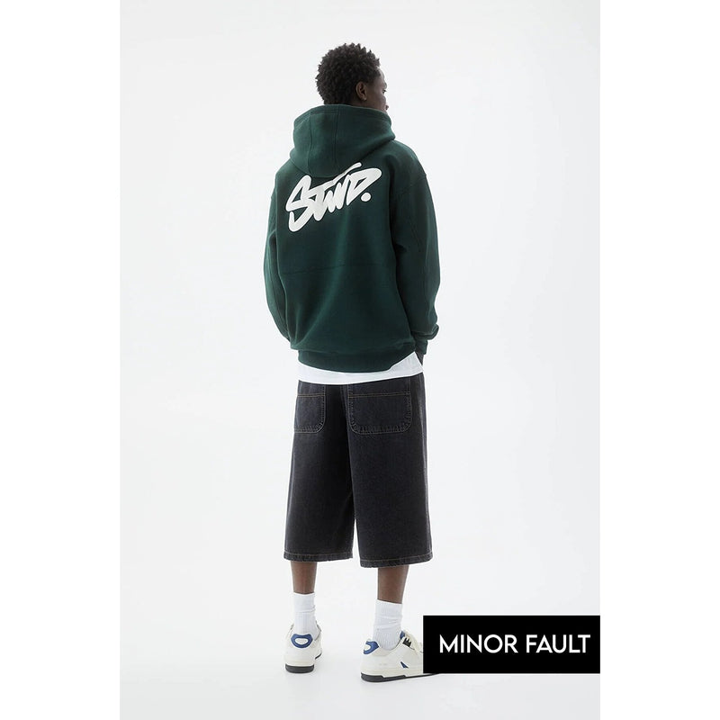 (Minor Fault) Green Logo Hooded Sweatshirt | Montivo Pakistan