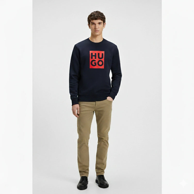 HB Navy Square Logo Sweatshirt | Montivo Pakistan