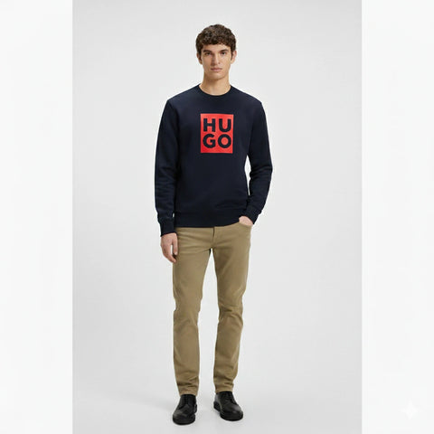 HB Navy Square Logo Sweatshirt | Montivo Pakistan
