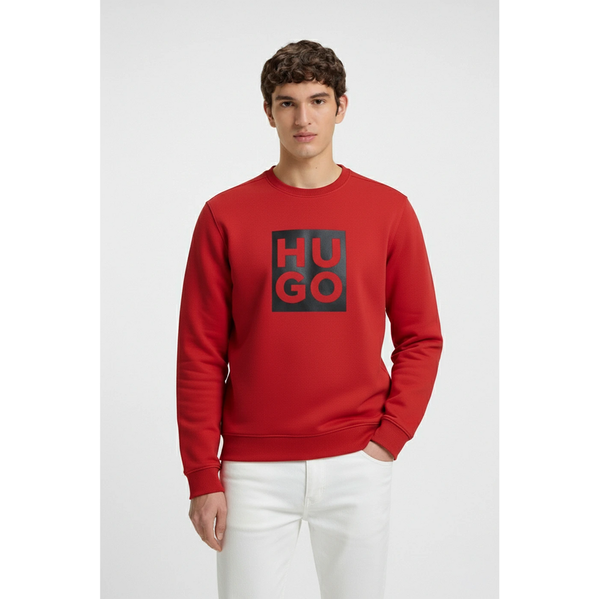 HB Red Square Logo Sweatshirt | Montivo Pakistan
