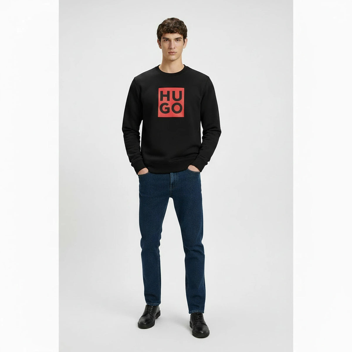HB Black Square Logo Sweatshirt | Montivo Pakistan