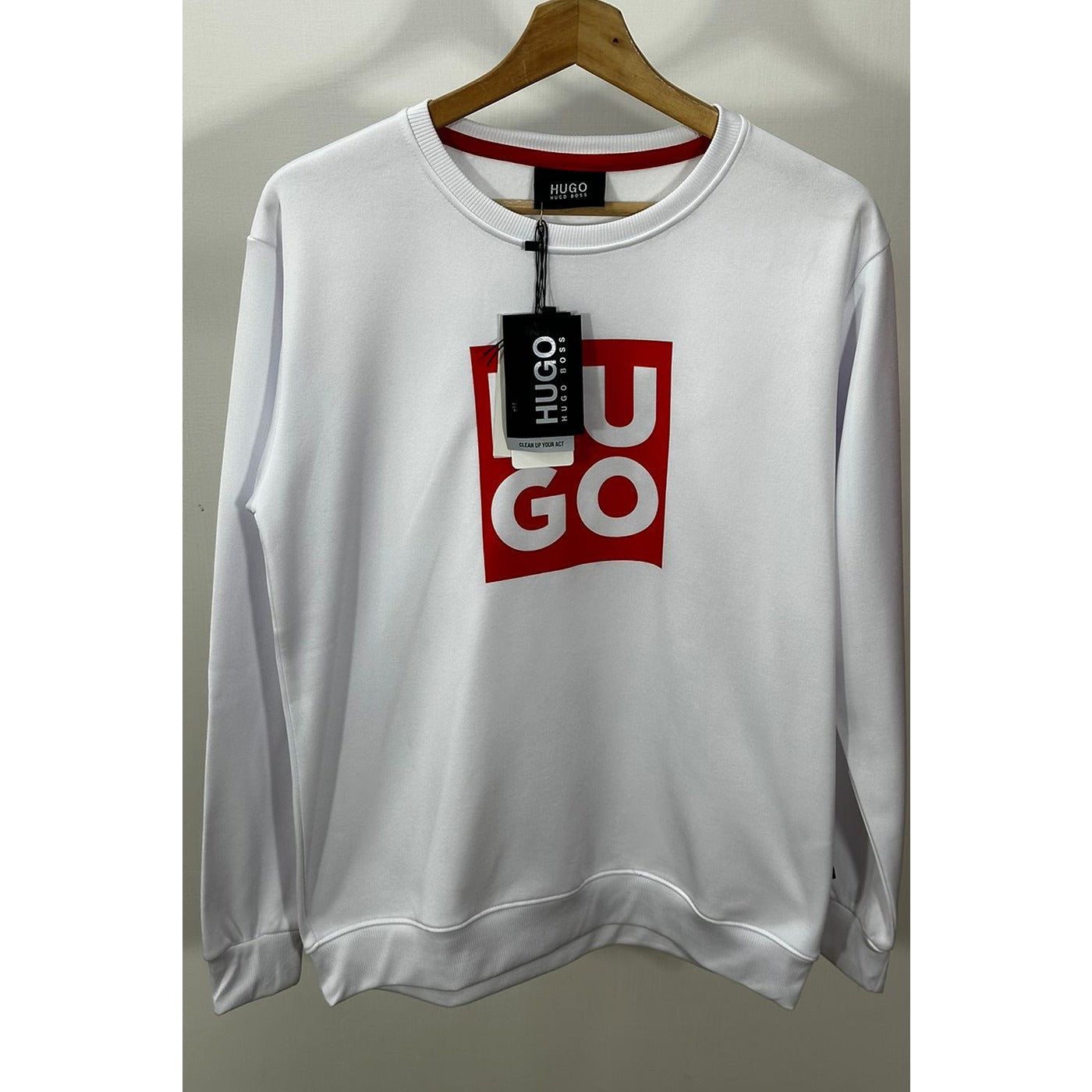 HB White Square Logo Sweatshirt | Montivo Pakistan