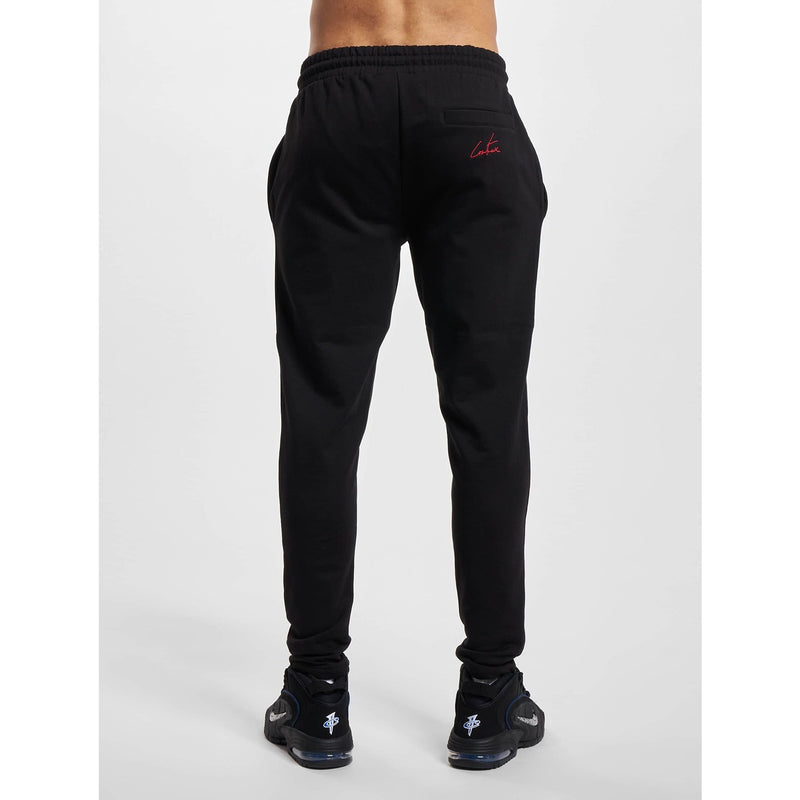 Double Signature Slim Fit Black Joggers | Montivo Pakistan