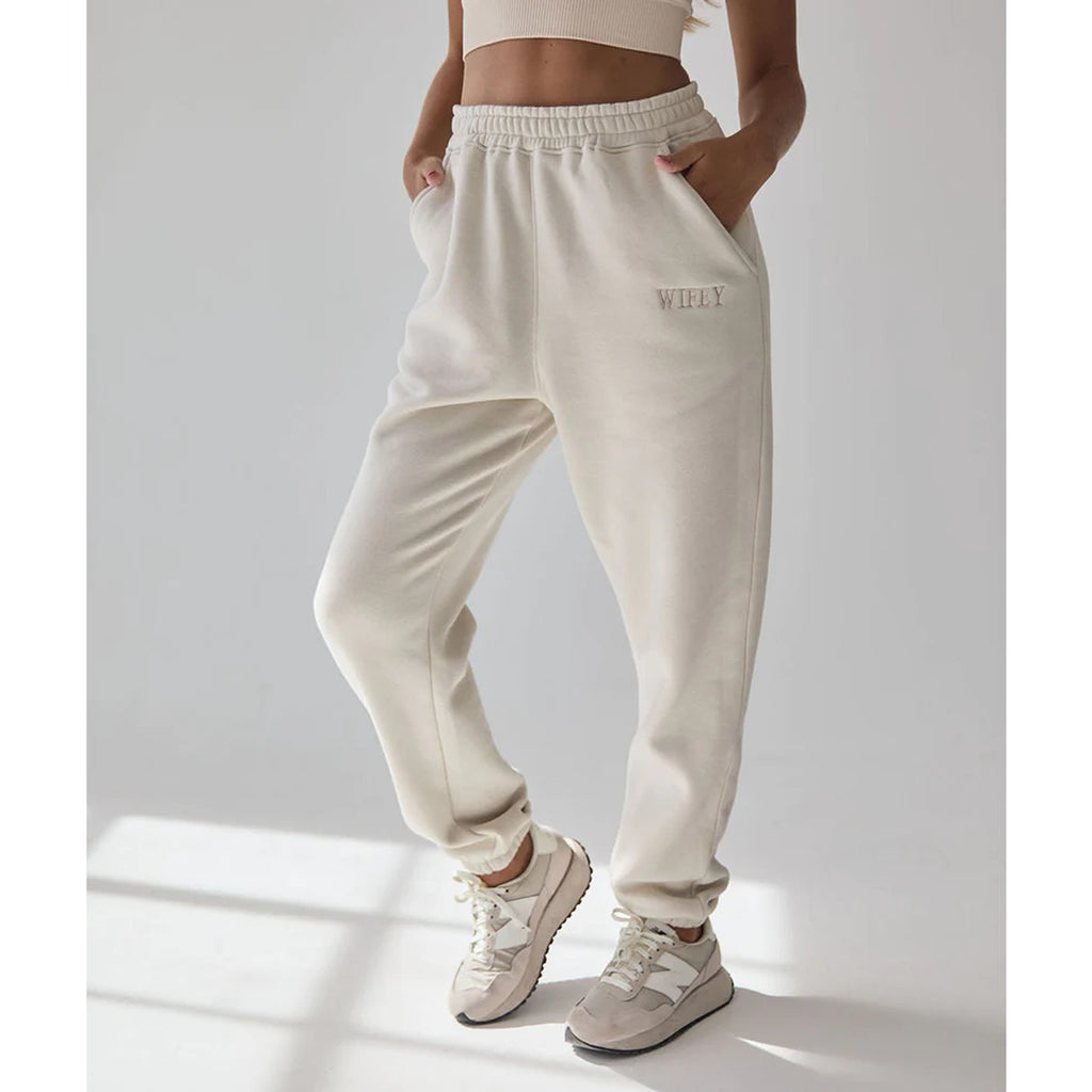 Wifey Statement Sweatpants - Champagne | Montivo Pakistan