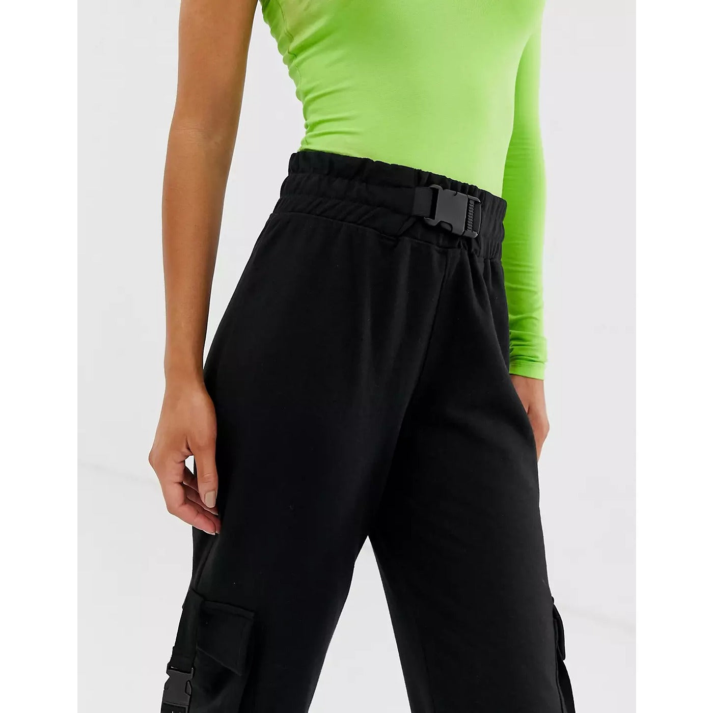 Black Belted Cargo Trousers | Montivo Pakistan